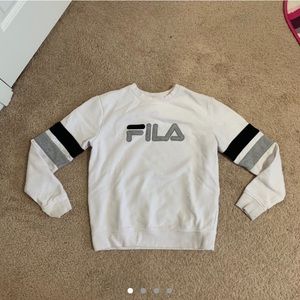 Fila White and Black Colorblock crewneck